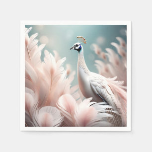 Soft Pastel Feather Elegant Napkins
