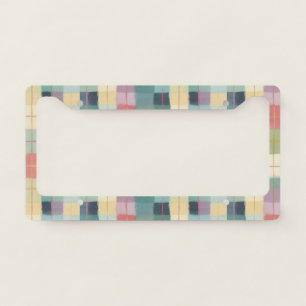 Soft Pastel Flannel Plaid License Plate Frame