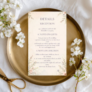 Soft Pastel Floral Enclosure Card