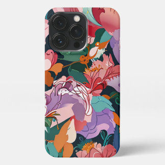 Soft Pastel Floral Pattern Design iPhone 13 Pro Case