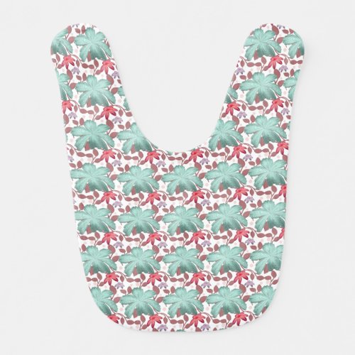 Soft Pastel Floral Pattern | Elegant floral  Baby Bib