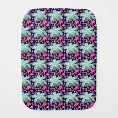 Soft Pastel Floral Pattern | Elegant floral  Baby Burp Cloth