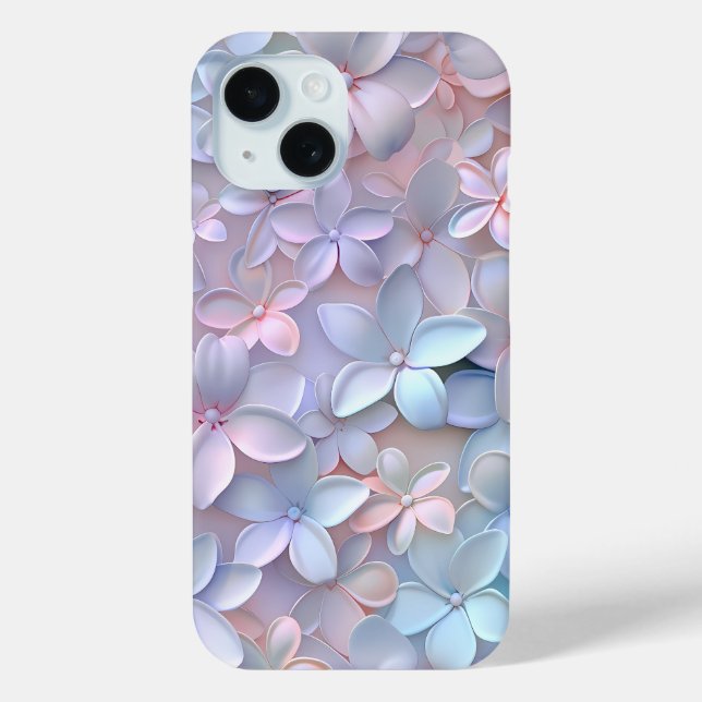 Soft Pastel Floral Petals Pattern Phone Case (Back)