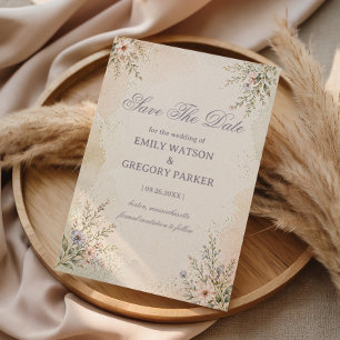 Soft Pastel Floral Save The Date