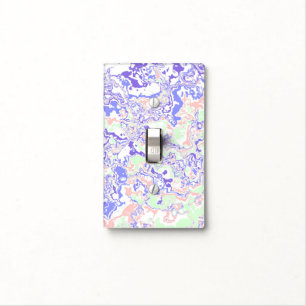 Soft Pastel Funky Boho Retro Abstract Marble Light Switch Cover