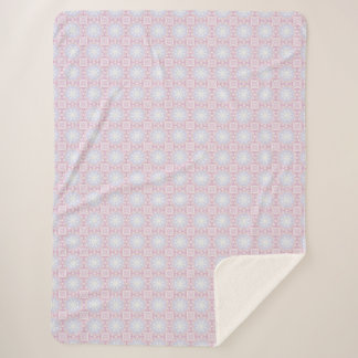Soft Pastel Geometric Blanket – Pink & Lavender