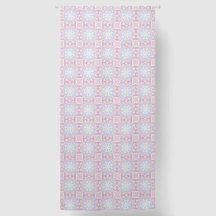 Soft Pastel Geometric Curtain – Pink & Lavender