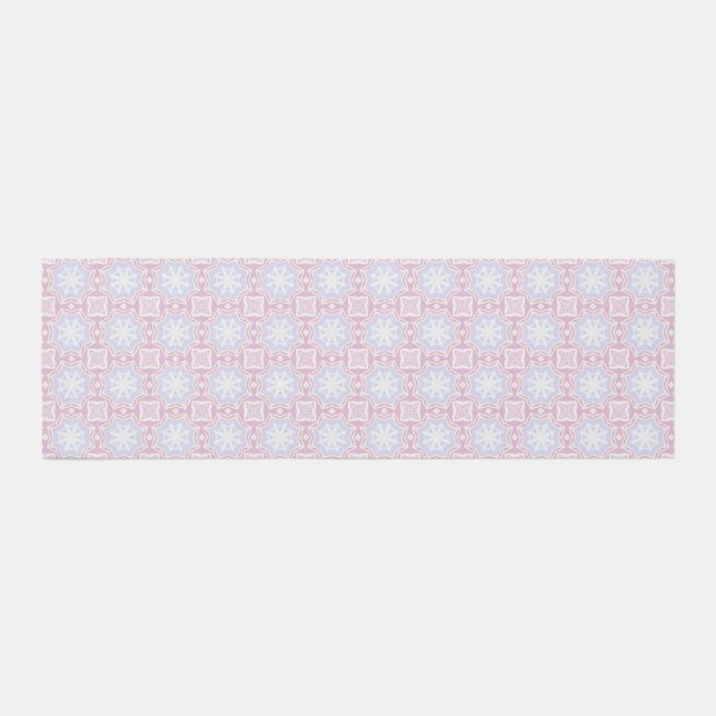 Soft Pastel Geometric Rug – Pink & Lavender (Front)