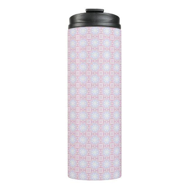 Soft Pastel Geometric Thermal Tumbler (Front)