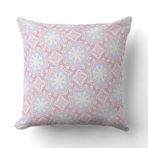 Soft Pastel Geometric Throw Pillow Pink & Lavender