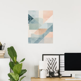 Soft Pastel Geometry – Abstract Modern Art Print