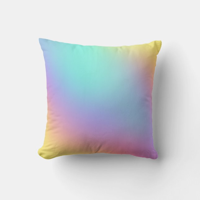 Soft Pastel Gradient Throw Pillow (Front)