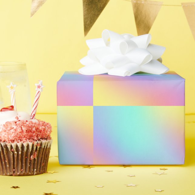 Soft Pastel Gradient Wrapping Paper (Birthday Party)