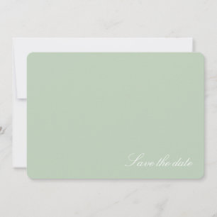Soft Pastel Green Modern Save the date