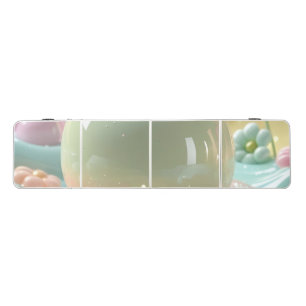 Soft Pastel Green Pink Glossy Dreamy Floral Beer Pong Table