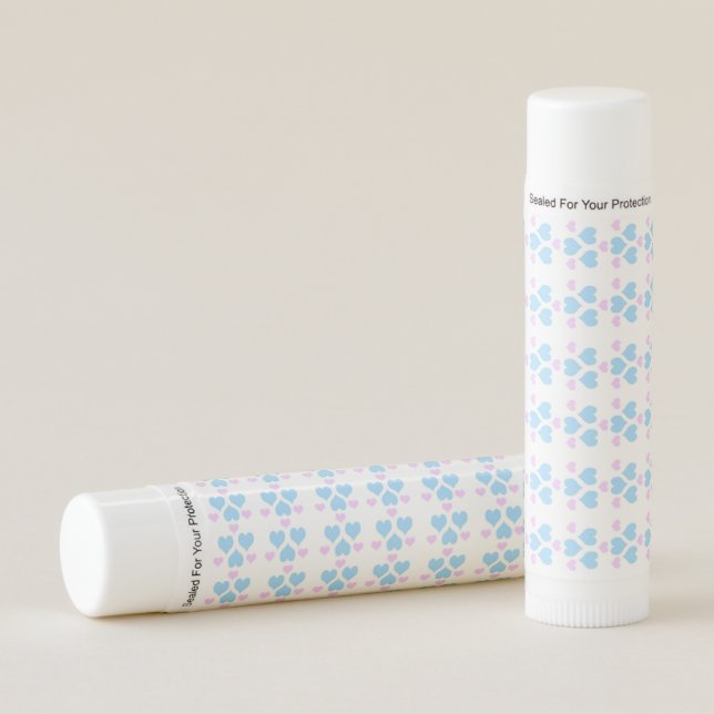 Soft Pastel Heart Pattern Lip Balm (Front)