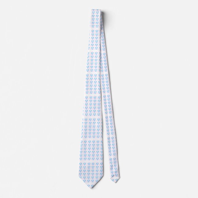 Soft Pastel Heart Pattern Neck Tie (Front)