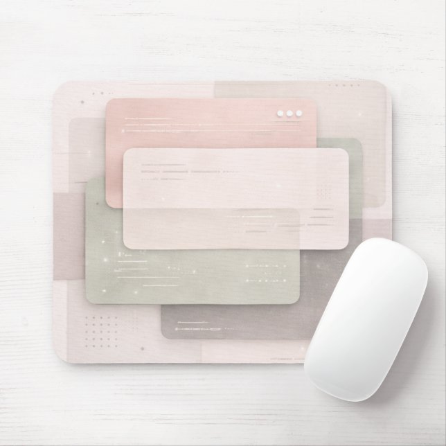 Soft pastel layers AI art  Mouse Pad (With Mouse)
