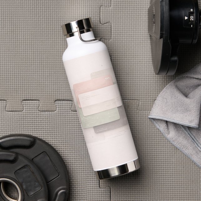 Soft pastel layers AI art  Water Bottle (Gym (Rotated))