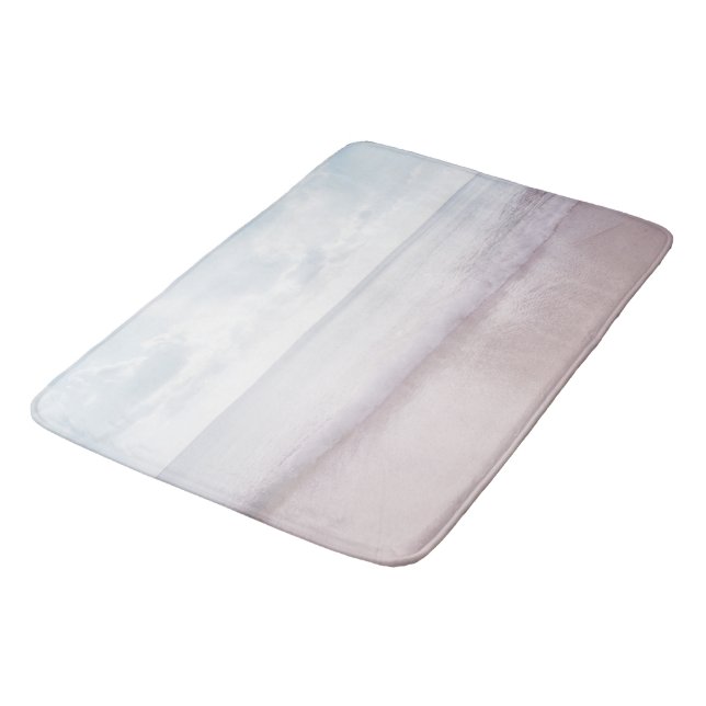 Soft Pastel Ocean Waves 4 #ocean#art Bath Mat (Angled)