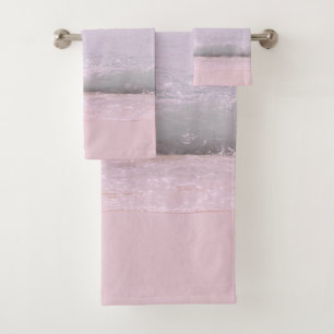 Soft Pastel Ocean Waves 5 Bath Towel Set