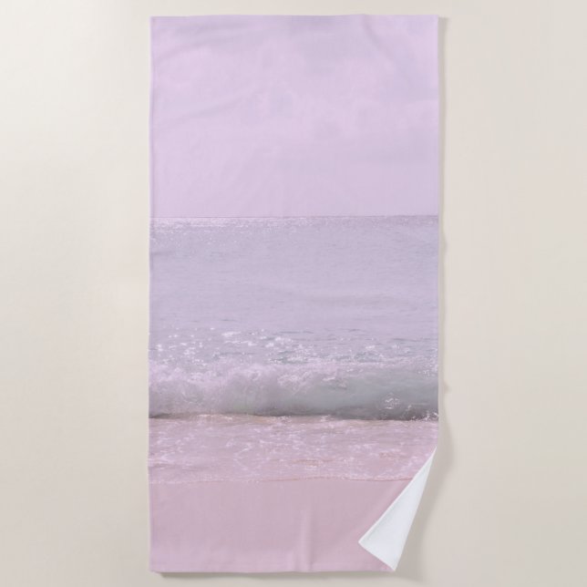 Soft Pastel Ocean Waves 5 Beach Towel (Front)