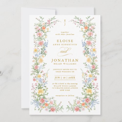 Soft Pastel Ornate Spring All in One Gold Wedding