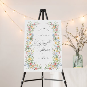 Soft Pastel Ornate Spring Bridal Shower Welcome Foam Board