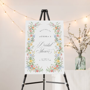 Soft Pastel Ornate Spring Bridal Shower Welcome Foam Board