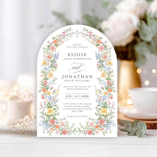 Soft Pastel Ornate Spring Floral Arch Chic Wedding