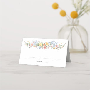 Soft Pastel Ornate Spring floral Garden Place card