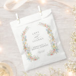 Soft Pastel Ornate Spring Garden Bridal Shower Favor Bag<br><div class="desc">Bring timeless charm and romantic elegance to your wedding with this minimalist floral bridal shower favor bag, featuring a soft watercolor border of hand-painted blooms. The delicate floral arrangement includes pastel pinks, buttery yellows, soft lavenders, baby blues, and sage greens, gracefully framing your custom text in the center. Perfect for...</div>