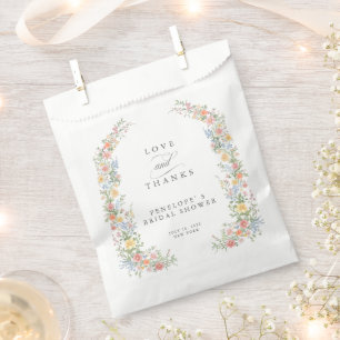 Soft Pastel Ornate Spring Garden Bridal Shower Favor Bag