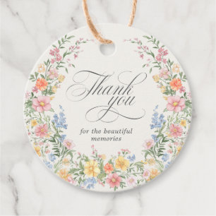 Soft Pastel Ornate Spring Garden Bridal Shower Favor Tags