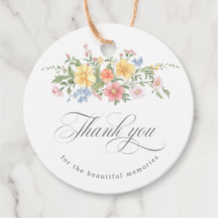 Soft Pastel Ornate Spring Garden Bridal Shower Favor Tags