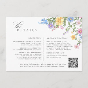 Soft Pastel Ornate Spring Garden Floral Wedding Enclosure Card
