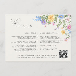 Soft Pastel Ornate Spring Garden Floral Wedding Enclosure Card