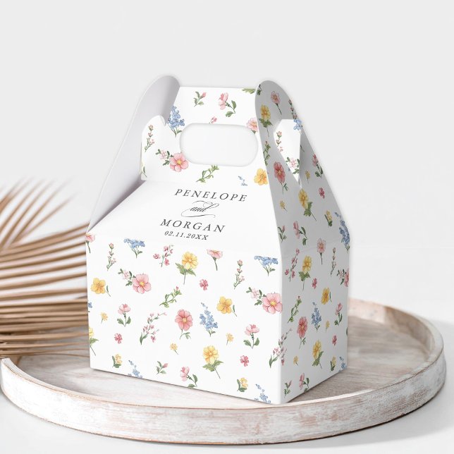 Soft Pastel Ornate Spring Garden Floral Wedding Favor Boxes (Soft Pastel Ornate Spring Garden Floral Wedding Favor Boxes)