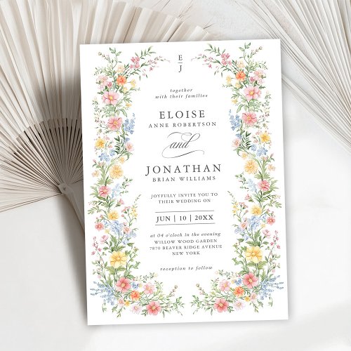 Soft Pastel Ornate Spring Garden Floral Wedding   