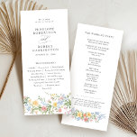 Soft Pastel Ornate Spring Garden Floral Wedding Program<br><div class="desc">Bring timeless charm and romantic elegance to your wedding with this minimalist floral program, featuring a soft watercolor border of hand-painted blooms. The delicate floral arrangement includes pastel pinks, buttery yellows, soft lavenders, baby blues, and sage greens, gracefully framing your custom text in the center. Perfect for spring or garden...</div>