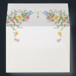 Soft Pastel Ornate Spring Garden Gold Wedding Envelope<br><div class="desc">Bring timeless charm and romantic elegance to your wedding with this minimalist floral gold color wedding envelope, featuring a soft watercolor border of hand-painted blooms. The delicate floral arrangement includes pastel pinks, buttery yellows, soft lavenders, baby blues, and sage greens, gracefully framing your custom text in the center. Perfect for...</div>