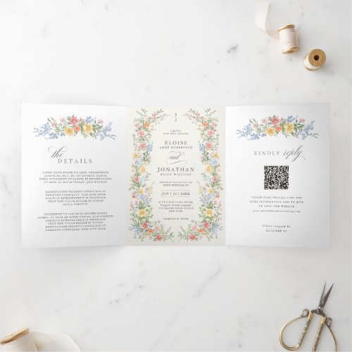 Soft Pastel Ornate Spring Garden Wedding invite   