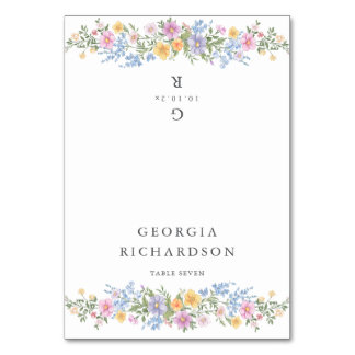 Soft Pastel Ornate Spring Guest Name Place Card