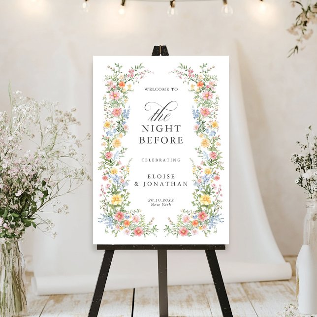 Soft Pastel Ornate Spring Rehearsal Dinner Welcome Foam Board (Soft Pastel Ornate Spring Rehearsal Dinner Welcome Foam Board)