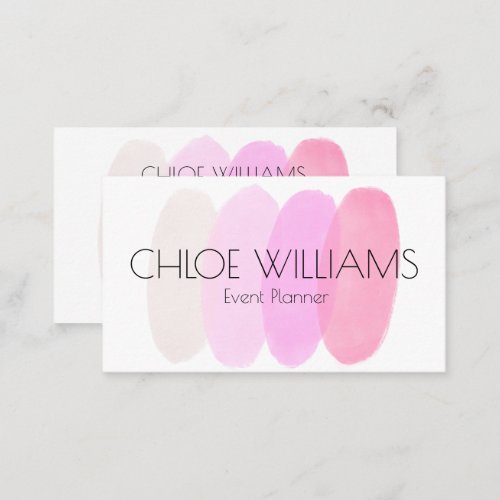 Soft Pastel Painting Abstract Brush Watercolor  Business Card