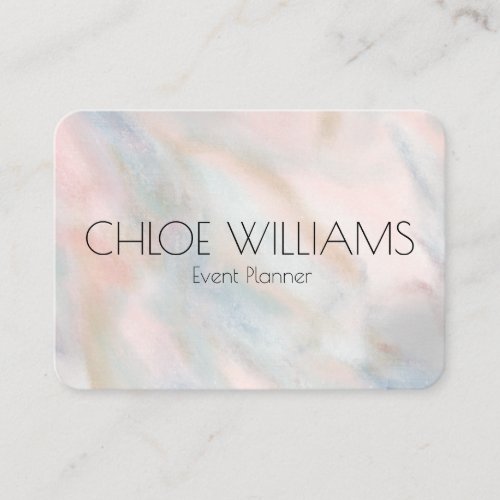 Soft Pastel Painting Abstract Brushstrokes Pink  Business Card