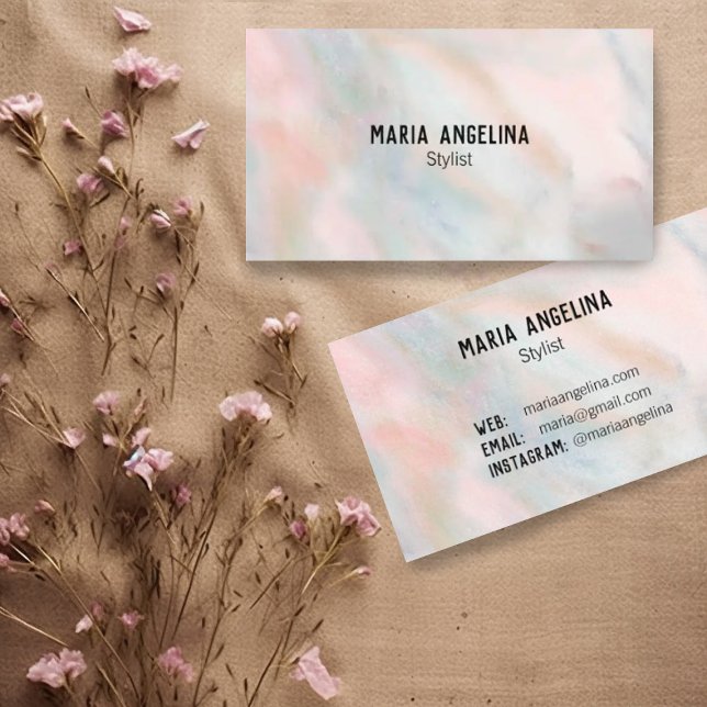 Soft pastel painting abstract business card (Soft pastel abstract hand made design on this customizable business card)