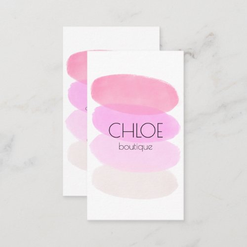 Soft Pastel Painting Abstract Shapes Watercolor Business Card