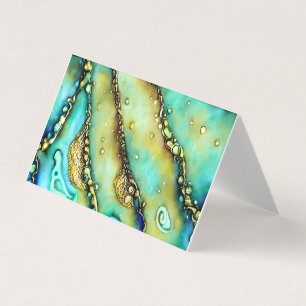 Soft Pastel Paua Shell Color Liquid Alcohol Ink Go Business Card