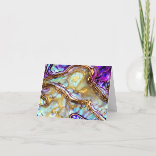 Soft Pastel Paua Shell Color Liquid Alcohol Ink wi Note Card